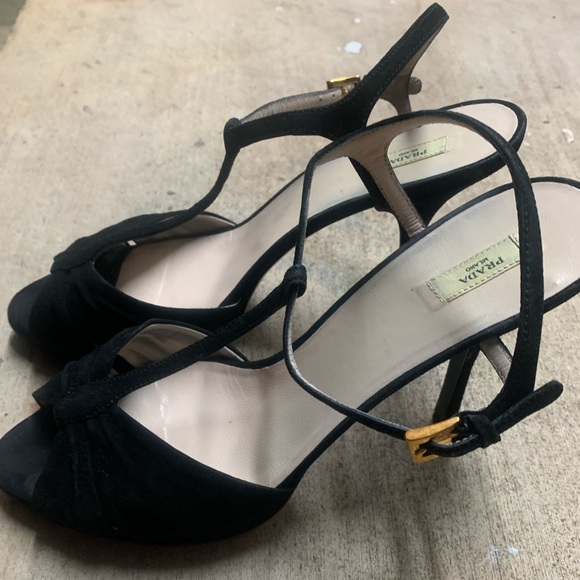 Prada black suede heels - Picture 2 of 4